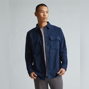 Everlane The Heavyweight Overshirt Uniform Men's Navy Jacket Shirt Size Medium